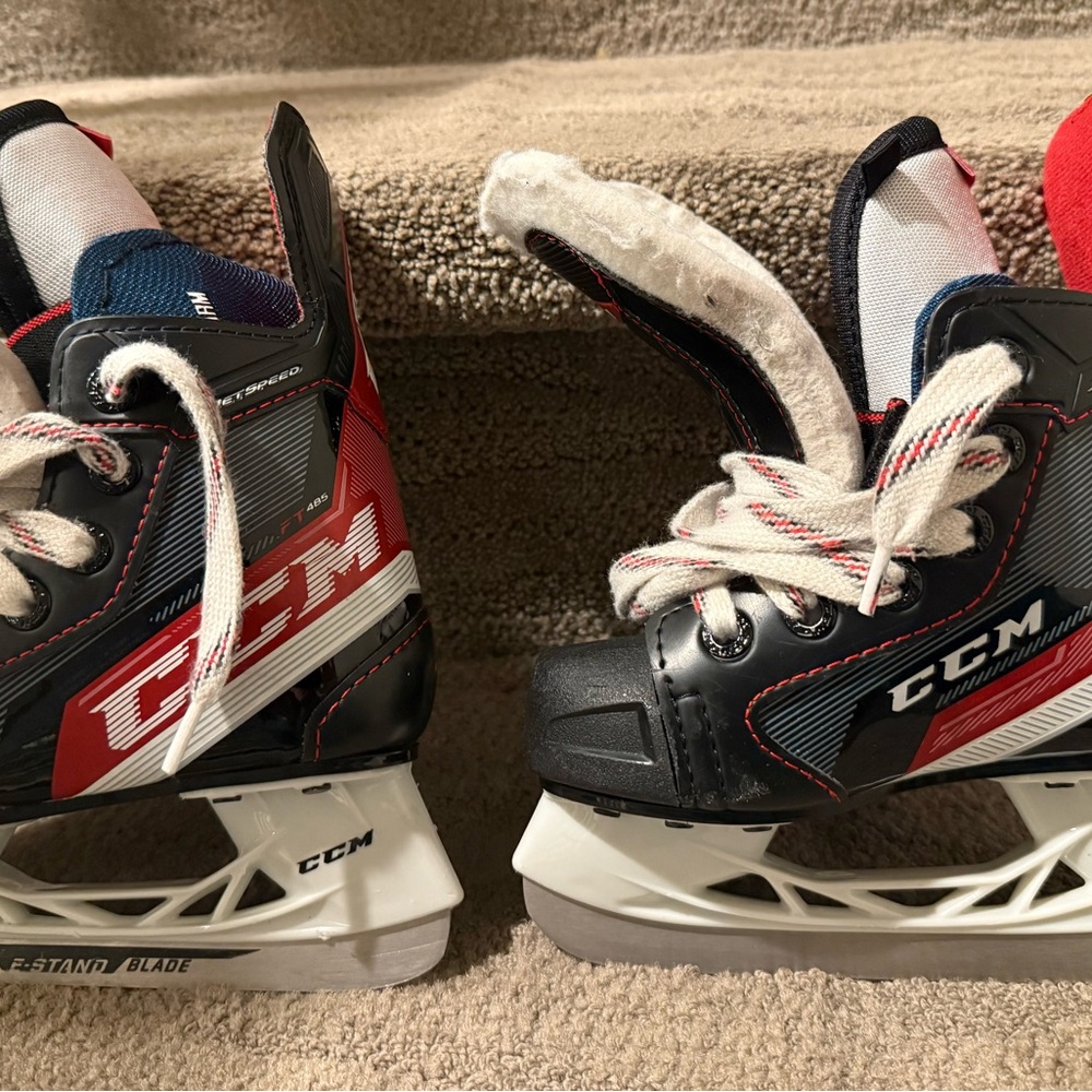 CCM Kids Hockey Skates - Red, Black, and White